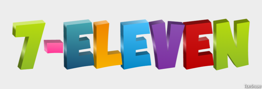 7-Eleven Efecto de texto