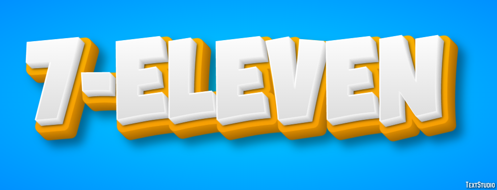 7-Eleven Efecto de texto
