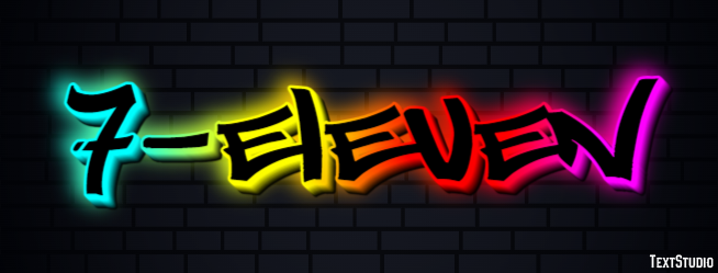 7-Eleven Efecto de texto