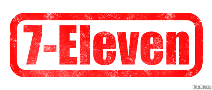 7-Eleven Efecto de texto