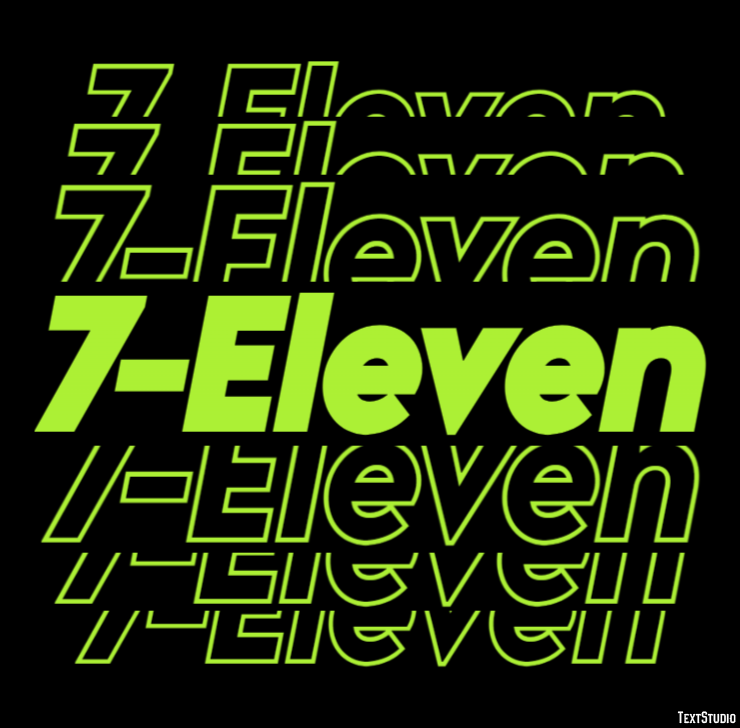7-Eleven Efecto de texto