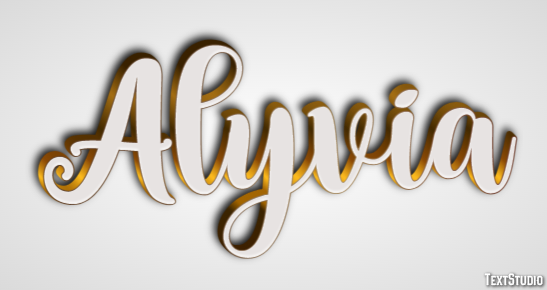 Alyvia Text effect