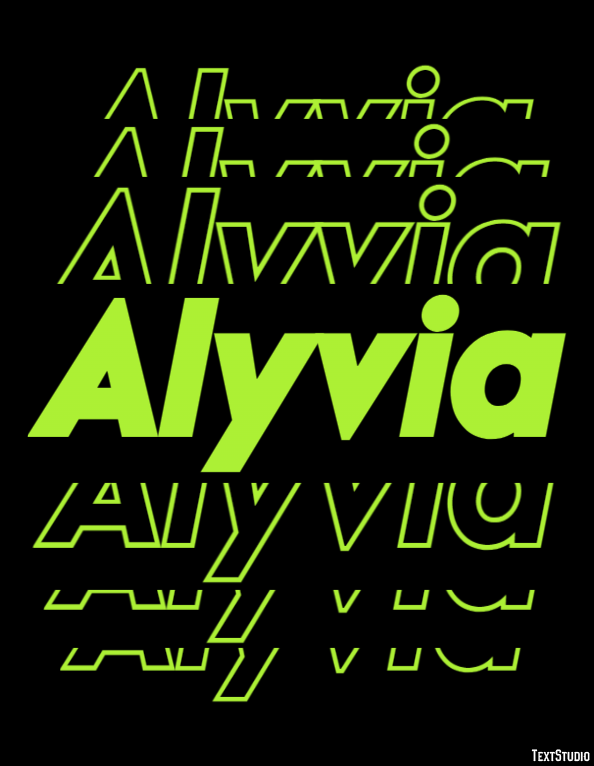Alyvia Text effect