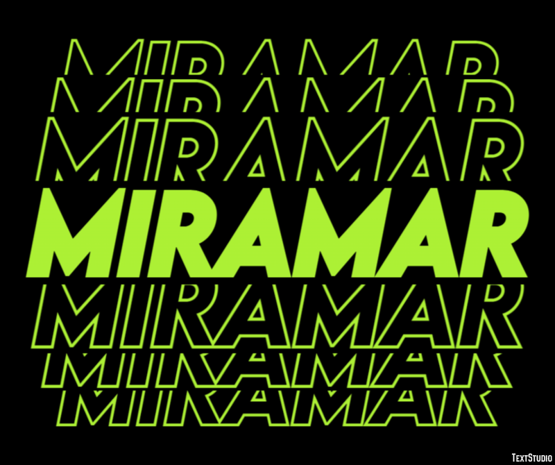 Miramar Efekt tekstowy