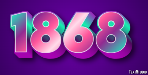 1868 Text Effect