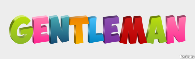 Gentleman Text Effect