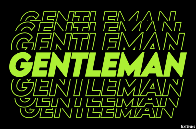 Gentleman Text Effect