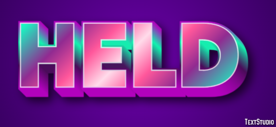 Held Text Effect