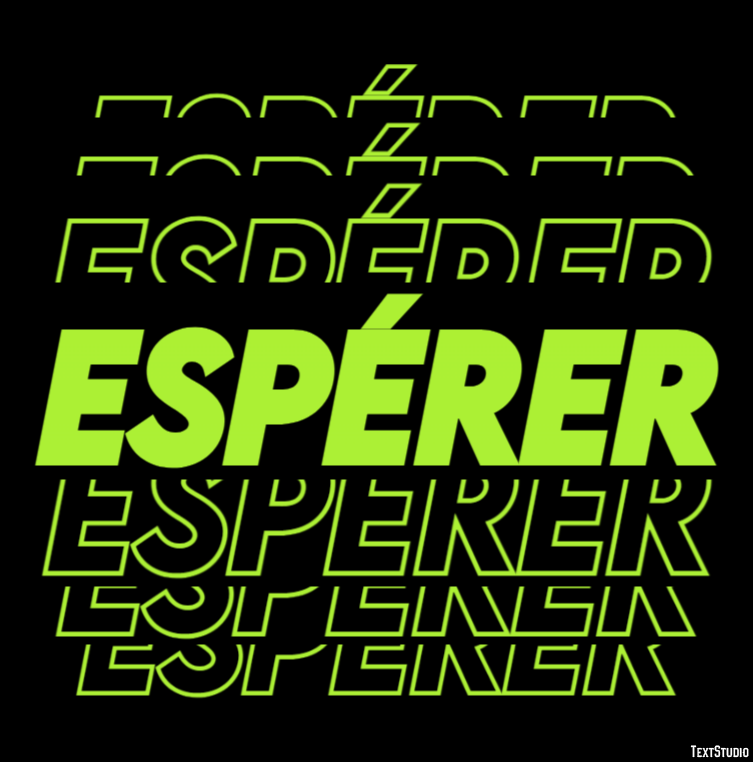 Espérer Effet de Texte