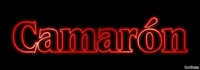 Camarón Text effect
