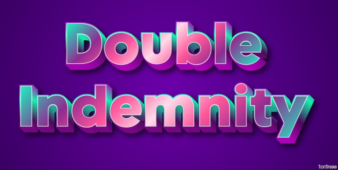 Double Indemnity Text effect