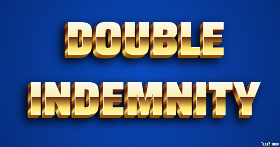 Double Indemnity Efeito de texto