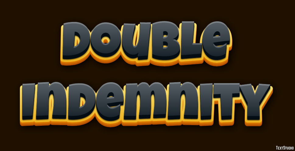 Double Indemnity Text effect