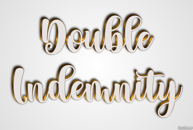 Double Indemnity Text Effect