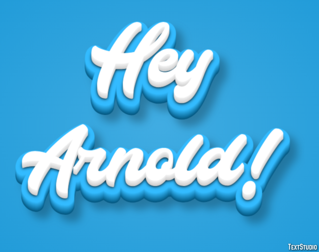 Hey Arnold! Text effect