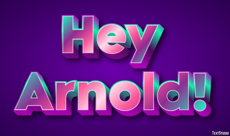 Hey Arnold! Text Effect