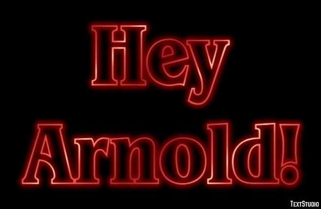 Hey Arnold! Text effect