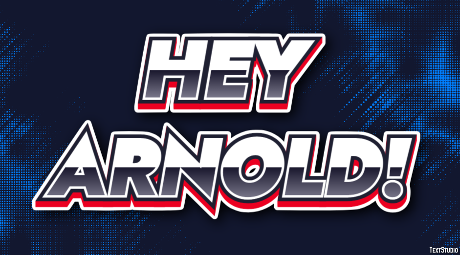 Hey Arnold! Text effect