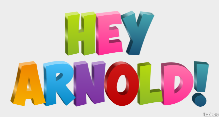 Hey Arnold! Text Effect
