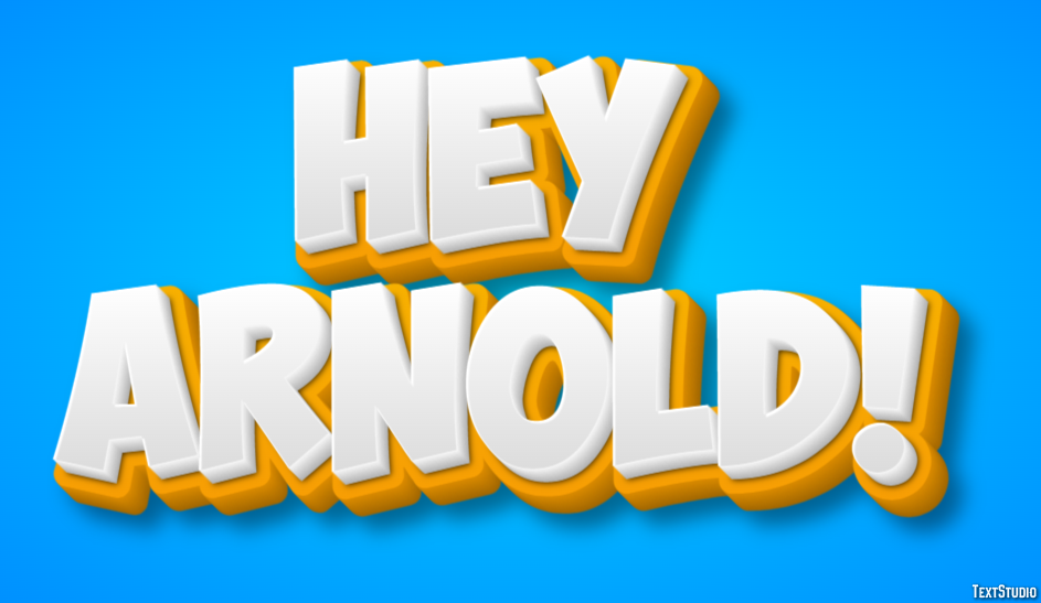 Hey Arnold! Text effect