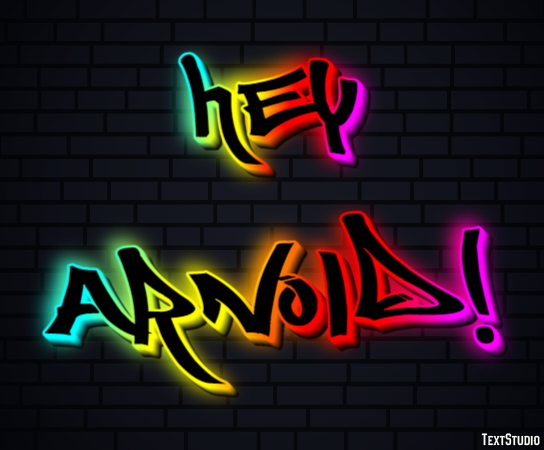 Hey Arnold! Text Effect
