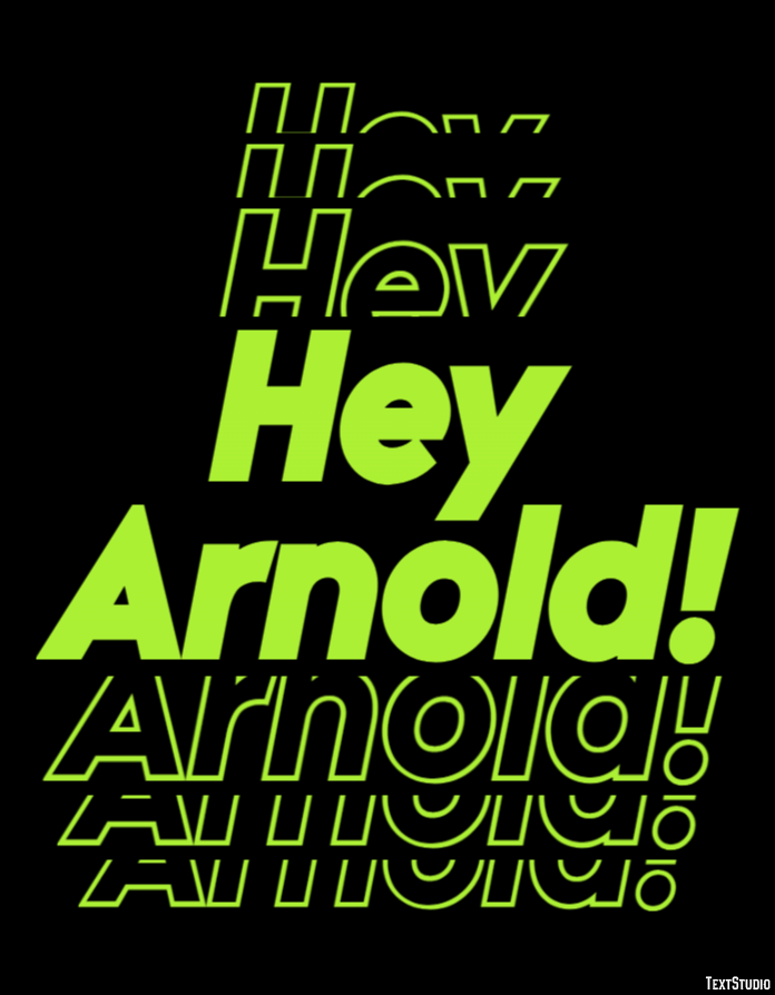 Hey Arnold! Text Effect