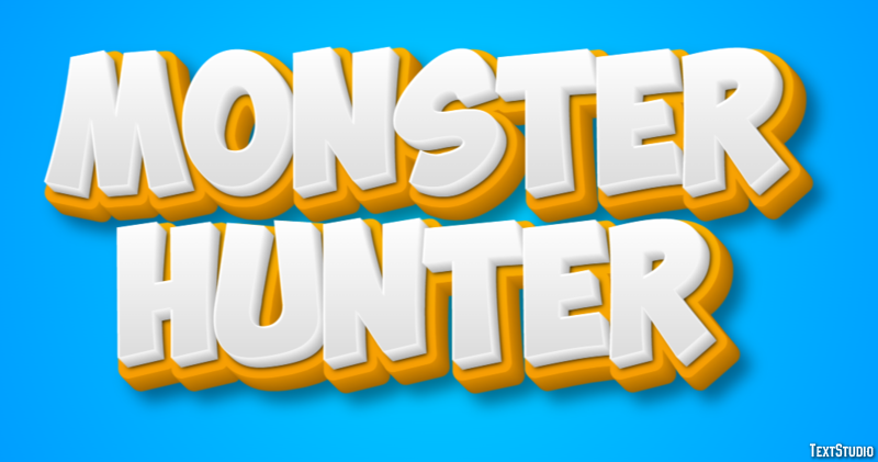 Monster Hunter Efeito de texto