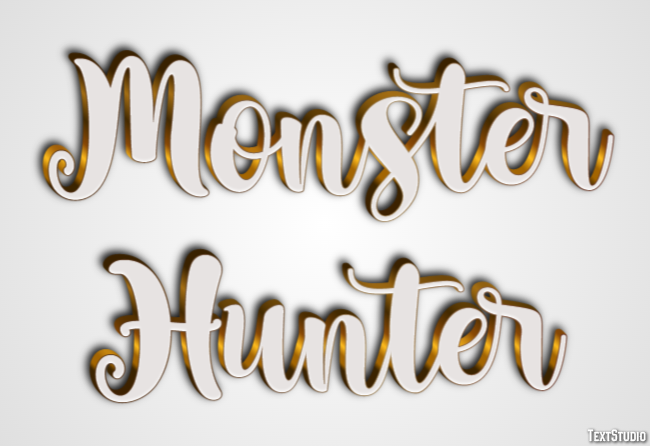 Monster Hunter Efecto de Texto