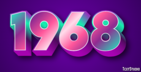 1968 Эффект текста