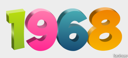 1968 Эффект текста