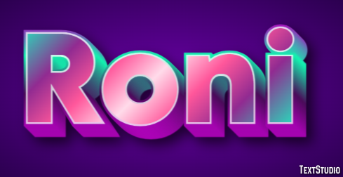 Roni Efecto de texto