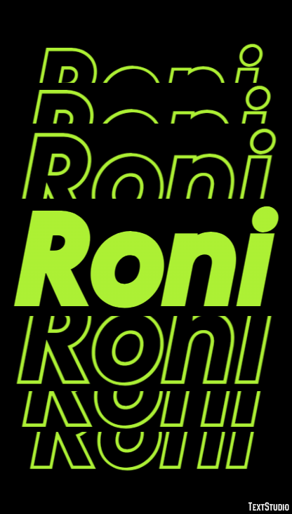 Roni Efecto de texto