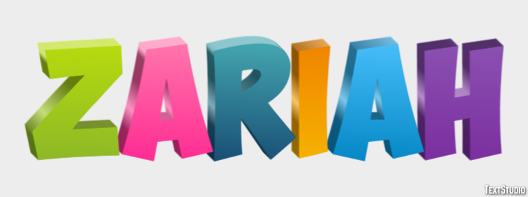 Zariah Efecto de texto