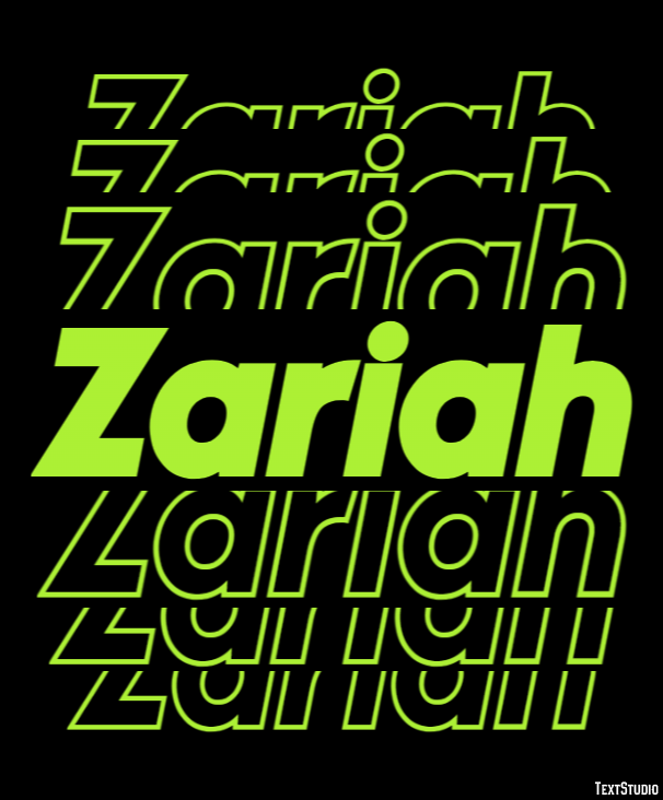 Zariah Text Effect