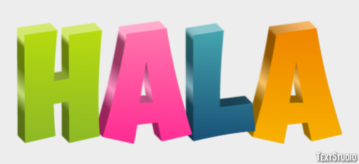 Hala Text effect