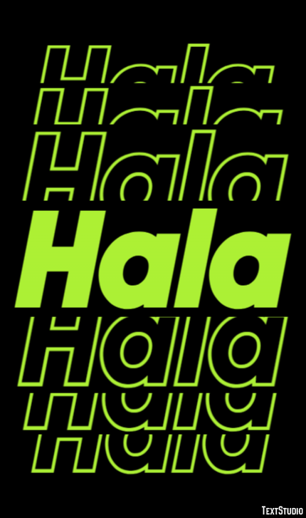 Hala Text effect