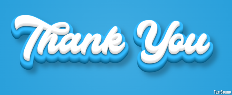 Thank You Эффект текста