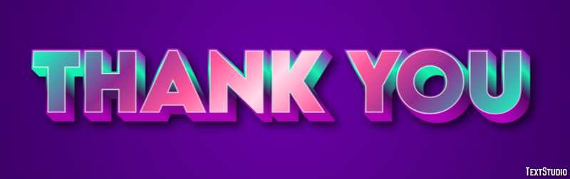 Thank You Эффект текста