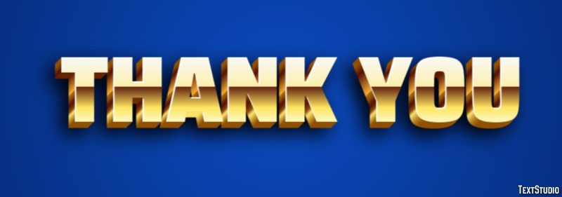 Thank You Эффект текста