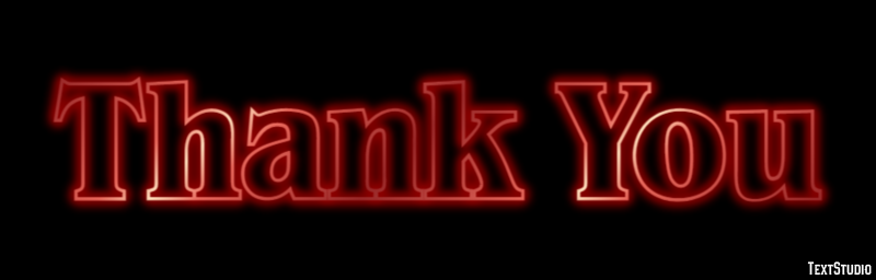 Thank You Эффект текста