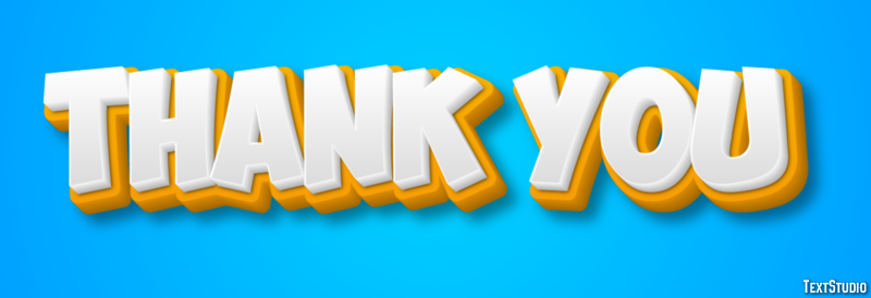 Thank You Эффект текста