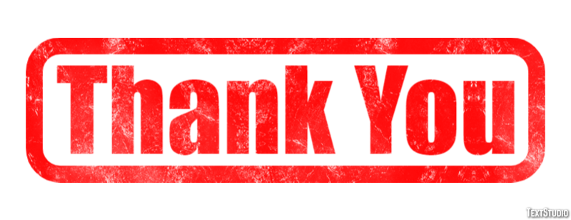 Thank You Эффект текста
