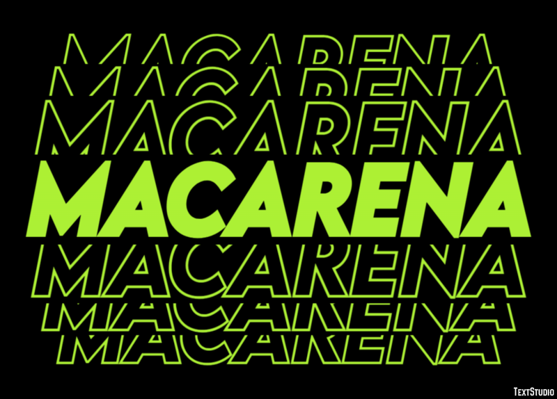 Macarena Efecto de Texto