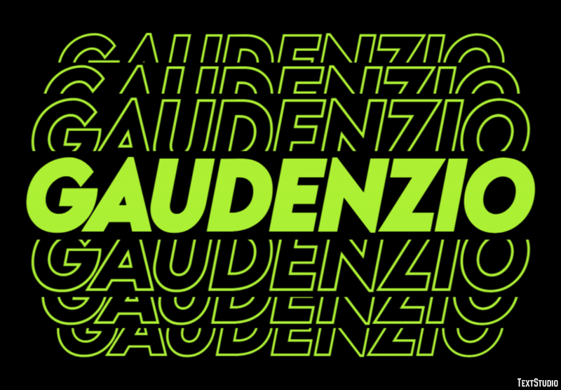Gaudenzio Effetto testo