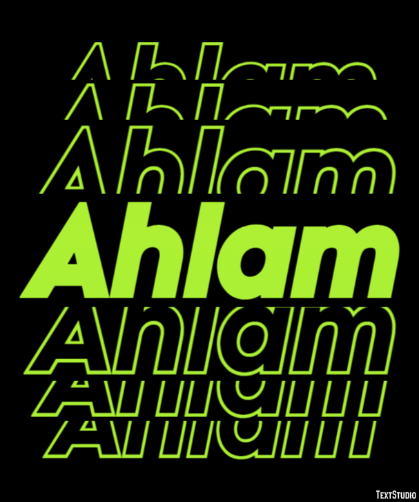 Ahlam Effetto testo