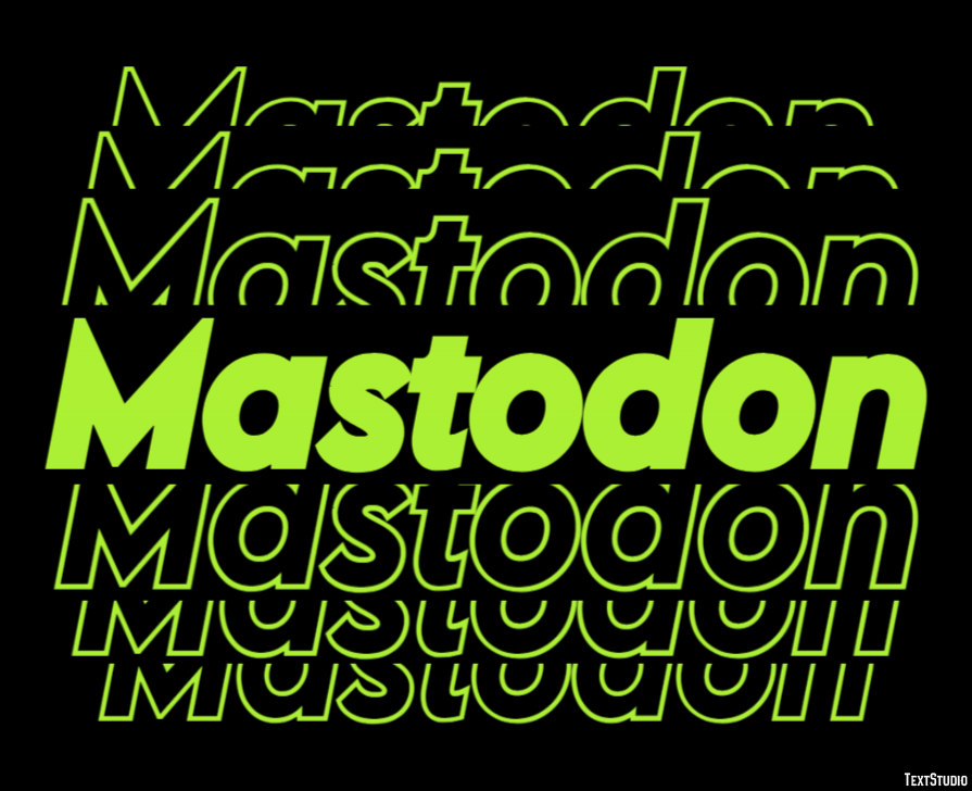 Mastodon Text Effect