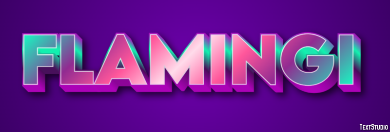 Flamingi Effetto testo