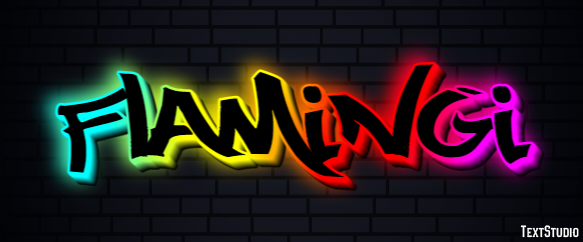 Flamingi Effetto testo