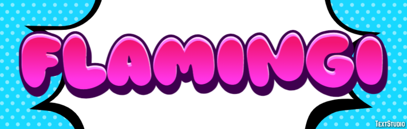 Flamingi Effetto testo