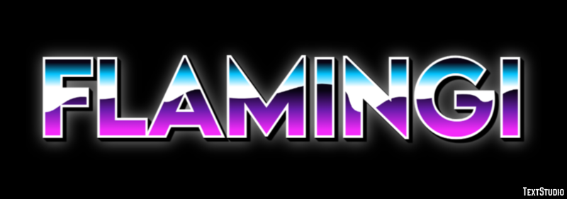 Flamingi Effetto testo